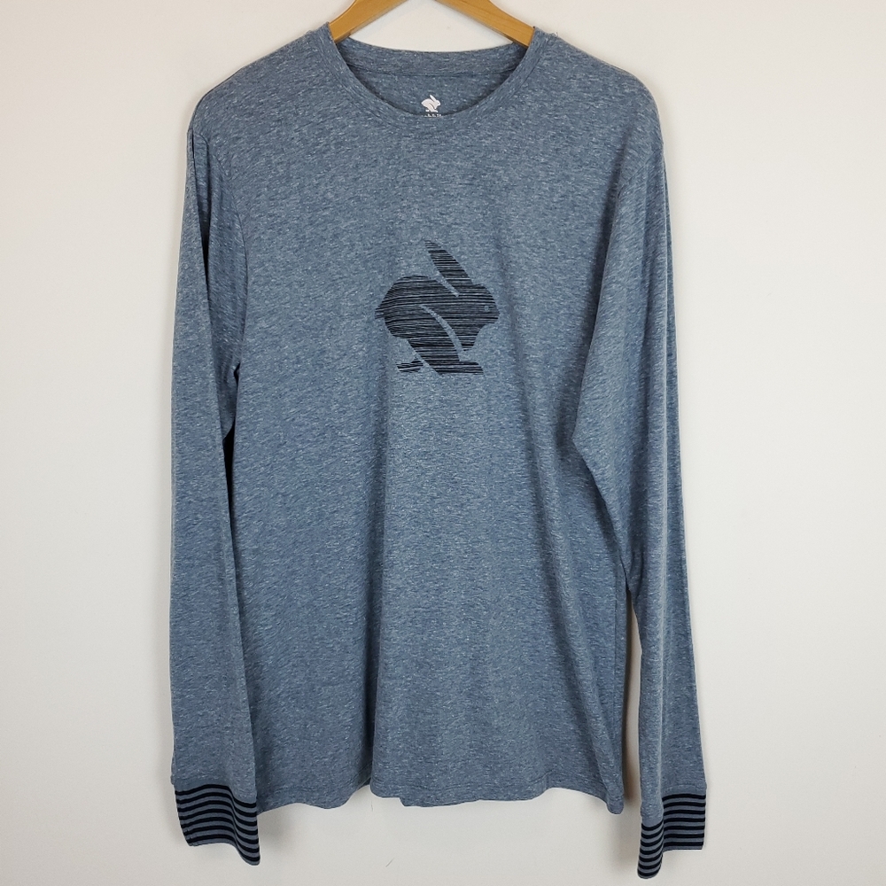 Rabbit Light Blue Remix Ringer Long Sleeve Shirt - Picture 1 of 7